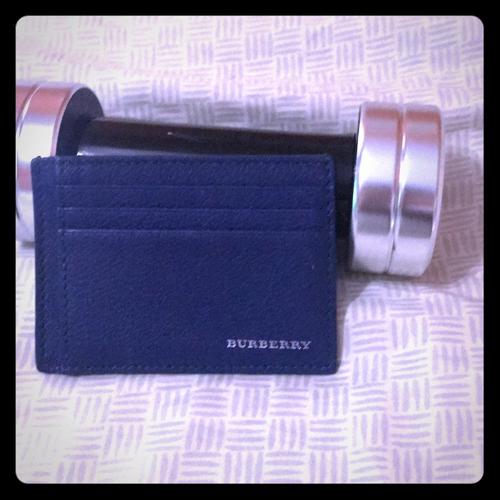 Grainy Leather Money Clip Card Case